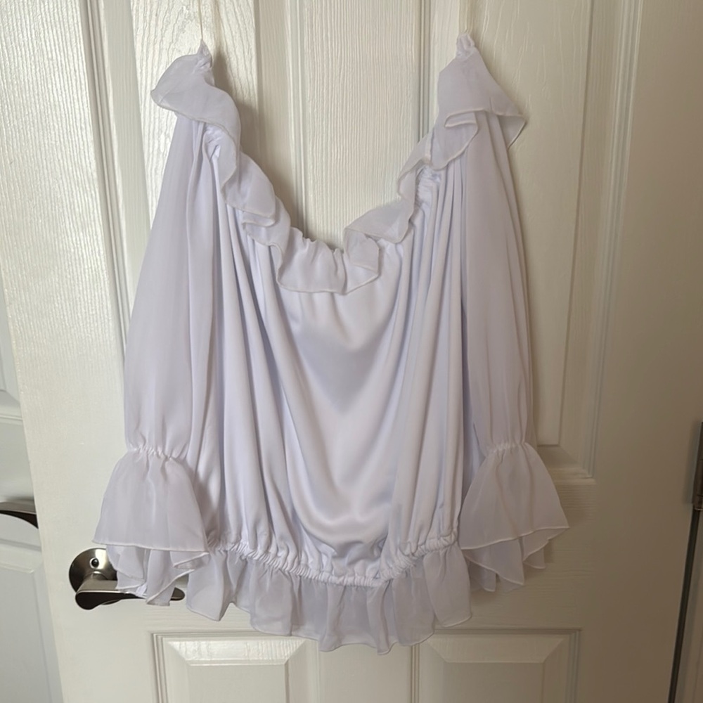 White Ruffled Blouse